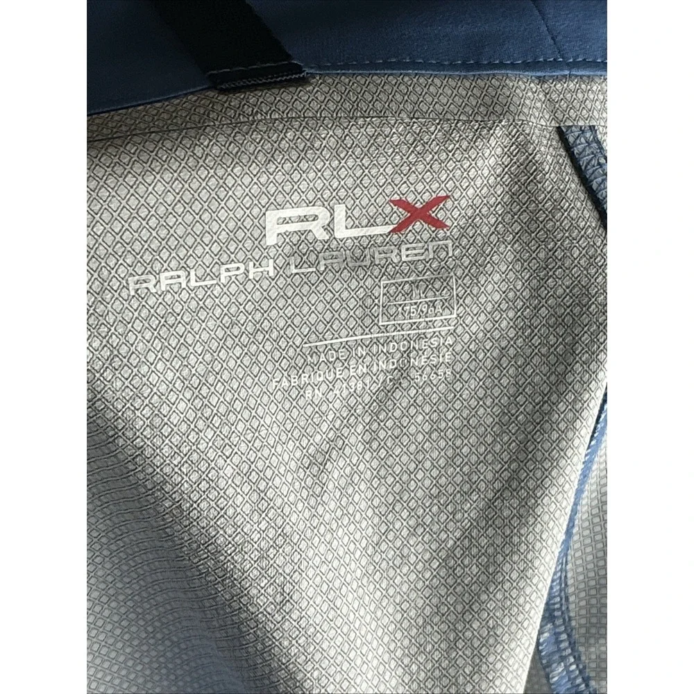 Ralph Lauren RLX Golf Jacket Mens‎ Sz M Blue Full Zip Water Repellent Vest $228